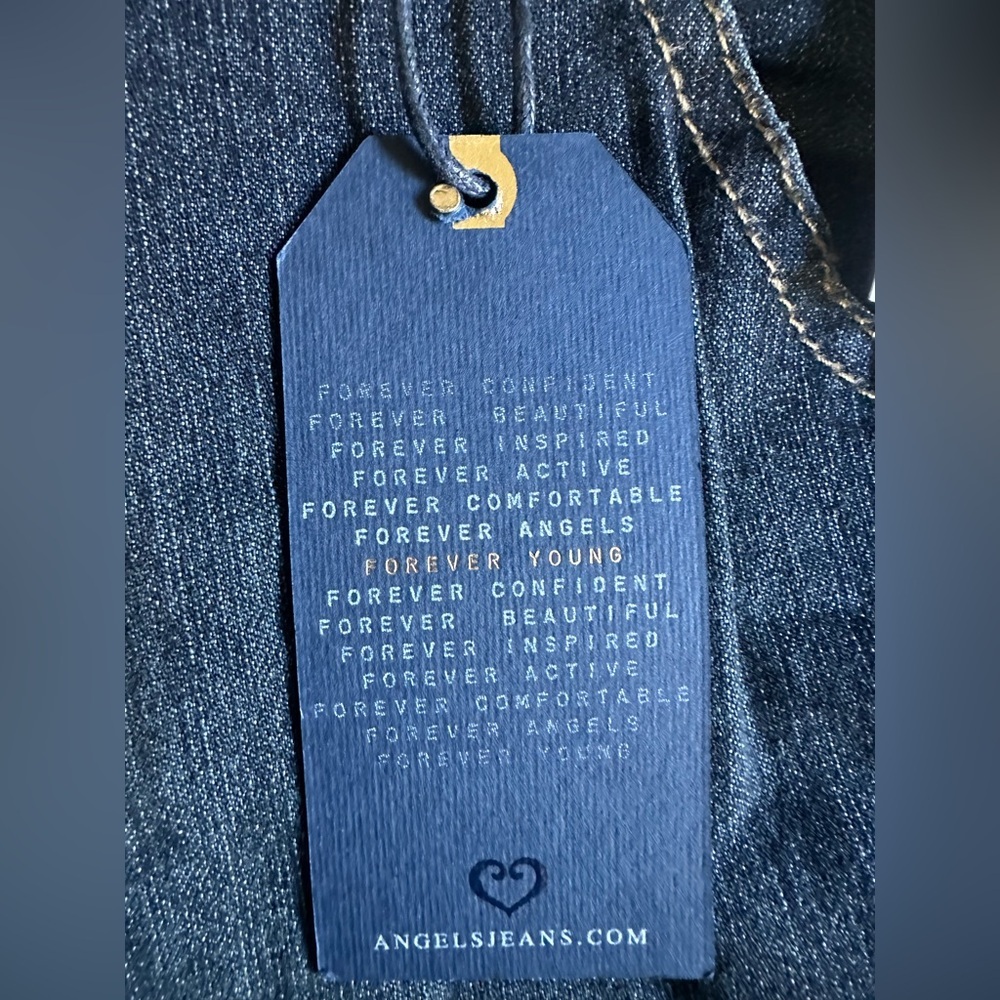 Angels Forever Young Blue Jean Overalls Medium NWT Signature Denim Bibs - Picture 8 of 12